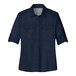 A Port Authority True Navy short sleeve shirt for women.