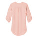 A back view of a Port Authority rose quartz blouse with ruffled sleeves.