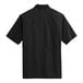 A Port Authority unisex deep black short sleeved moisture wicking shirt.