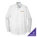 A white Port Authority long sleeve dress shirt.