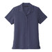 A Port Authority women's navy blue short sleeve staff shirt.