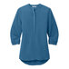 A Port Authority Aegean blue short sleeve blouse.