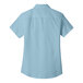 The back of a light blue Port Authority short sleeve dress shirt.
