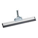 An aluminum Ettore floor squeegee with a black and white metal handle.