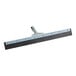 A black and silver Ettore steel floor squeegee with a black rubber blade.