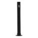 A black cylindrical aluminum heat lamp with brass accents on the bottom and a black power cord.