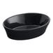 An Acopa black oval stoneware bowl.