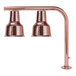 A copper Hanson Heat Lamp with two bulbs.