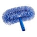 An Ettore blue ceiling fan brush with a handle.