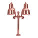 A copper Hanson Heat Lamp warmer with two bulbs and a flexible bottom cord.