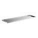 A white rectangular stainless steel undershelf with long handles.