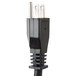 A black power cord with two plugs connected to a black box.
