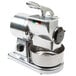 A silver Fama Electric Hard Cheese Grater with a bowl attached.
