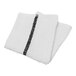 Two white Monarch Brands bar towels with black stripes.