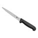 A Victorinox fillet knife with a black handle.