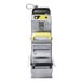A silver and yellow VITO fryer oil filtration machine with a yellow handle.