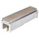 A metal rectangular box with a wire mesh on top.