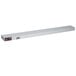 A long white rectangular Hatco food warmer with a black label.
