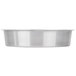 A stainless steel bowl with a white background.