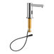 A silver and gold Waterloo automatic deck mounted soap dispenser.