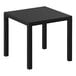 A black square Siesta Ares table with legs.