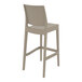 A taupe Siesta Maya bar stool with a backrest.