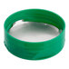 A green rectangular plastic spice container with a green induction-lined lid.