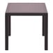 A Siesta Orlando square table with a brown wicker-look top.