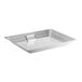 A silver stainless steel Regency scrap basket with handles and holes.