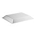 A stainless steel rectangular tray with holes.