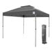 A grey E-Z Up canopy tent with a grey bag.