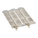 A pair of metal Avantco heating elements with metal strips on a metal plate with metal screws.