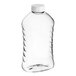 A clear plastic Ribbed Hourglass PET honey bottle with a white plastic flip top lid.