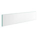 A white rectangular glass panel with a clear surface and green border.