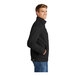 A black CornerStone work jacket for men with a zipper.