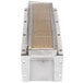A metal and wire mesh box for a gas burner.