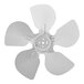 A close up of a white Avantco condenser fan blade with four blades.