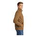 A CornerStone brown flannel-lined work jacket with a zipper.