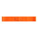 An orange plastic write-on band with black text.