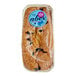Abe's vegan blueberry pound cake in a container with plastic wrap.
