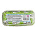 The bottom packaging and ingredient label of Abe's vegan blueberry pound cake.