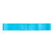 A blue plastic band with white text.