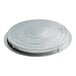 A Behrens galvanized steel circular metal lid with a circular design.