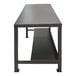 A black steel Valley Craft work table with a shelf.