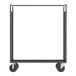 A gray Valley Craft stock picking cage cart with wheels.