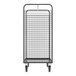 A gray Valley Craft stock picking cage cart with wire mesh sides and a handle.