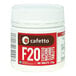 A white plastic container of Cafetto F20 Espresso Machine Cleaning Tablets with a red label.
