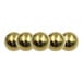 A row of five brass Nucleus Coffee chilling rocks.