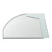A white glass panel with a black border.