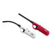 A two-pack of multi-purpose lighters with interchangeable nozzles, one with a white handle and flexible neck and the other with a red handle and straight neck.